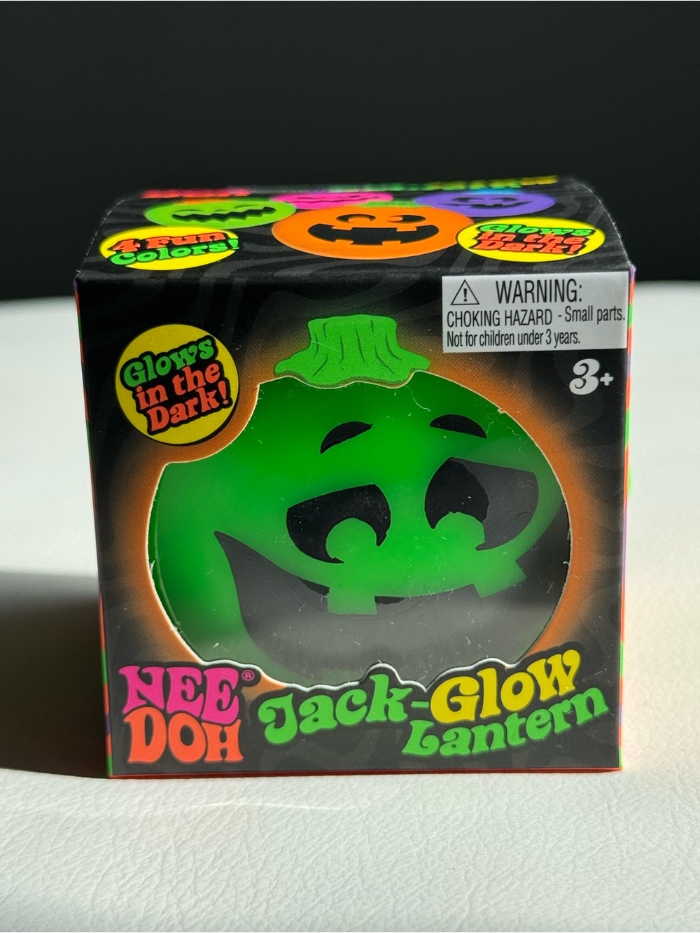 Needoh Jack Glow Lantern Pumpkin Halloween Squishy Fidget Glow in the Dark NEW
